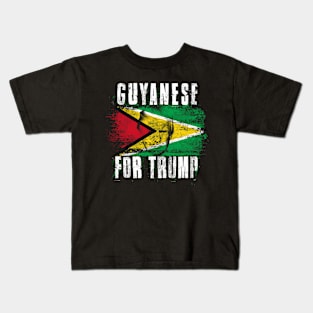 Guyanese For Trump - Trump 2020 Patriotic Flag Kids T-Shirt